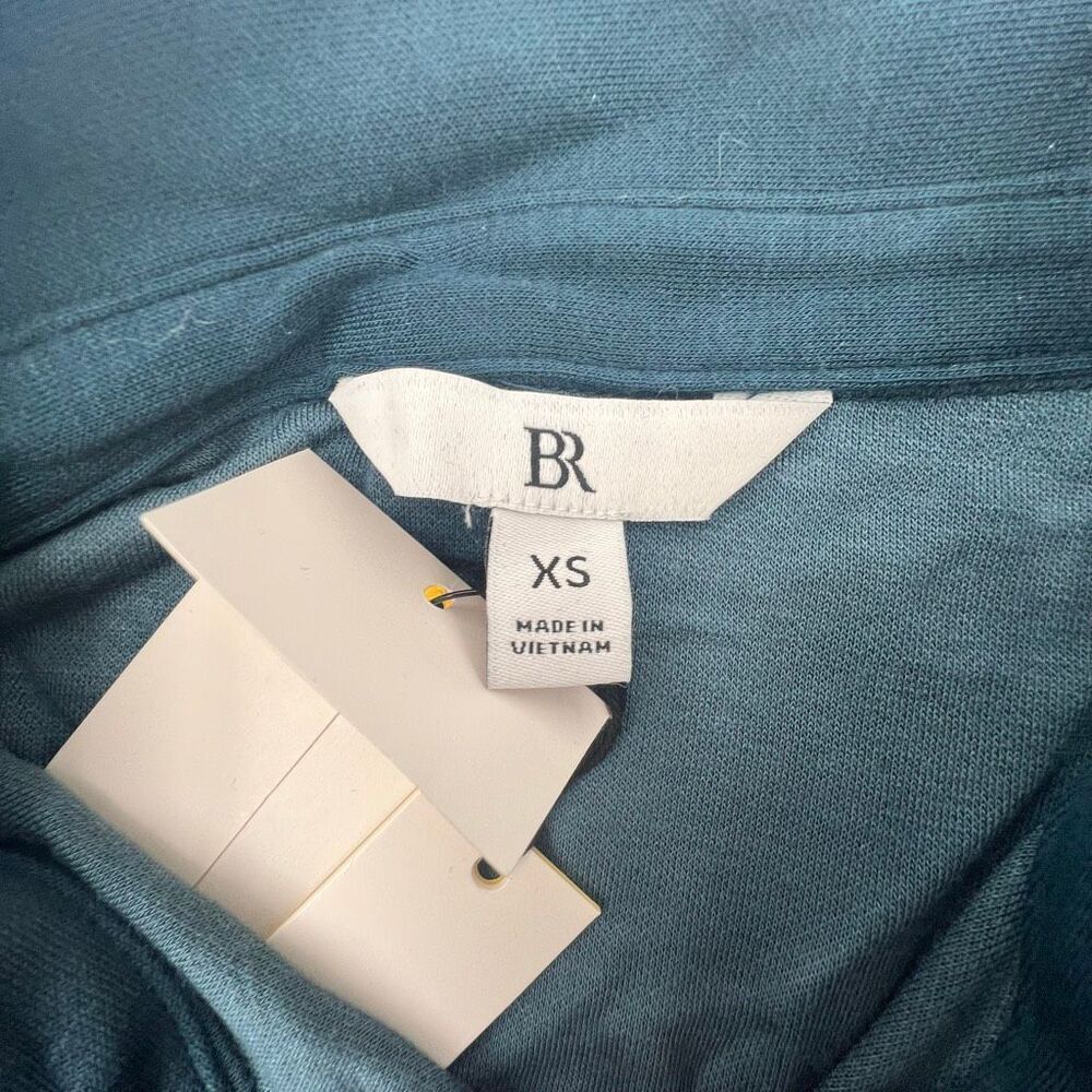 NWT BR Banana Republic Women's Long Sleeve Button Up Shirt Blue Green Size XS - Picture 9 of 11